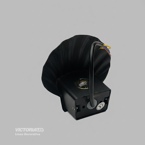 APLIQUE DE PARED IP65 5W 3000K NEGRO 122*116MM AC85-265V