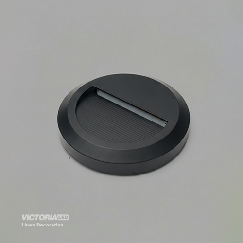 APLIQUE DE PARED IP65 2W 3000K NEGRO 150MM