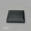 APLIQUE DE PARED IP65 2W 3000K NEGRO 125*125MM