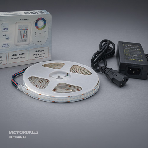 CINTA LED 5M COB RGB IP44 CON CONTROL DIMMER