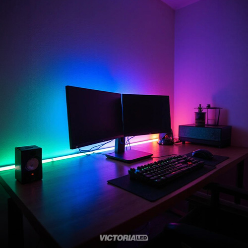 CINTA LED 5M COB RGB IP44 CON CONTROL DIMMER