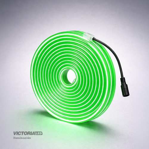 CINTA NEON 5M VERDE IP65 AC100-240V DC12V