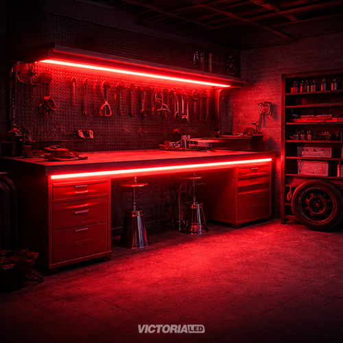 CINTA NEON 5M ROJO IP65 AC100-240V DC12V