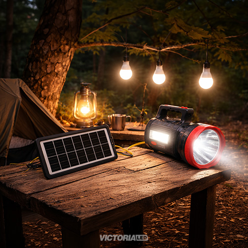 KIT SOLAR PORTATIL LINTERNA/3FOCOS3W/USB/RADIO/MP3