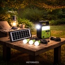 KIT SOLAR PORTATIL LINTERNA/3FOCOS3W/USB