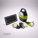 KIT SOLAR PORTATIL LINTERNA/3FOCOS3W/USB