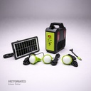 KIT SOLAR PORTATIL LINTERNA/3FOCOS3W/USB