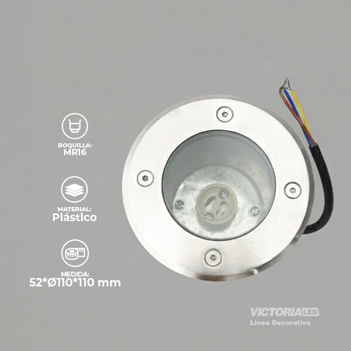 CARCASA PARA PISO RODONDO 1*GU10 IP67 20U/C