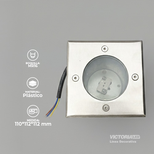 CARCASA PARA PISO CUADRADO 1*MR16 IP67 20U/C