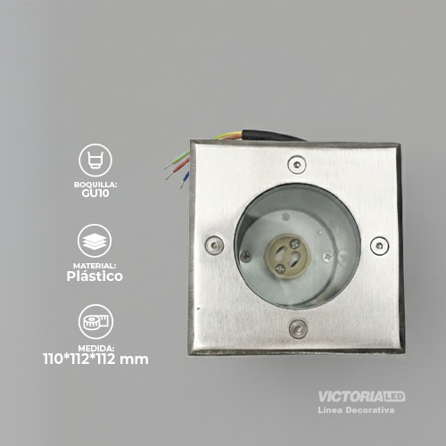 CARCASA PARA PISO CUADRADO 1*GU10 IP67 20U/C