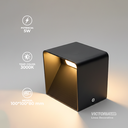 APLIQUE DE PARED IP20 5W 3000K NEGRO 100*100MM AC85-265V