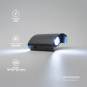 APLIQUE DE PARED IP65 2*1W 6000K NEGRO 78*80MM AC85-265V