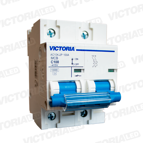 BREAKER VICTORIA LED AC 10K 2P 100A 6U/C