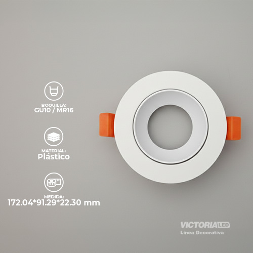 CARCASA REDONDA 90X30MM BLANCA 100U/C