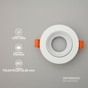 CARCASA REDONDA 90X30MM BLANCA 100U/C