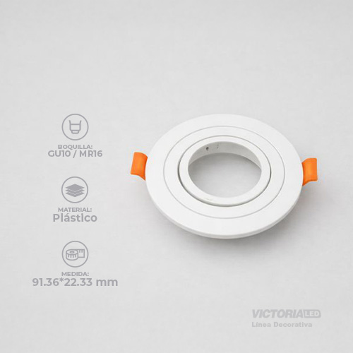 CARCASA REDONDA 92X30MM BLANCA 100U/C