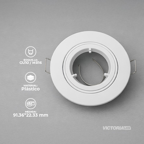 CARCASA REDONDA 94X38MM BLANCA 100U/C