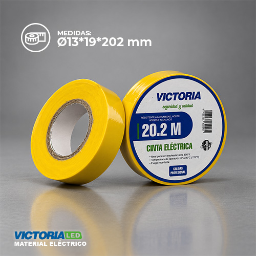 CINTA ELECTRICA AMARILLO 0.13X19X20.2M FUEGO RETARDANTE 200U