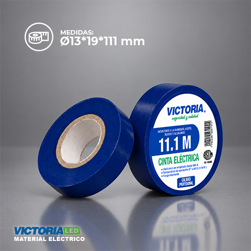 CINTA ELECTRICA AZUL 0.13X19X11.1M FUEGO RETARDANTE 250U