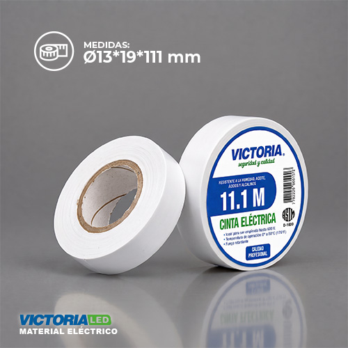 CINTA ELECTRICA BLANCA 0.13X19X11.1M FUEGO RETARDANTE 250U