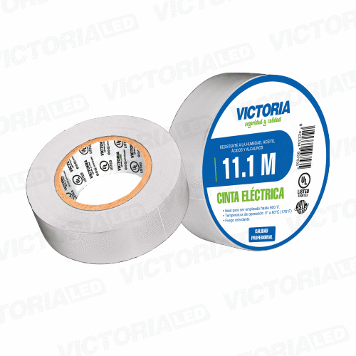 CINTA ELECTRICA BLANCA 0.13X19X11.1M FUEGO RETARDANTE 250U