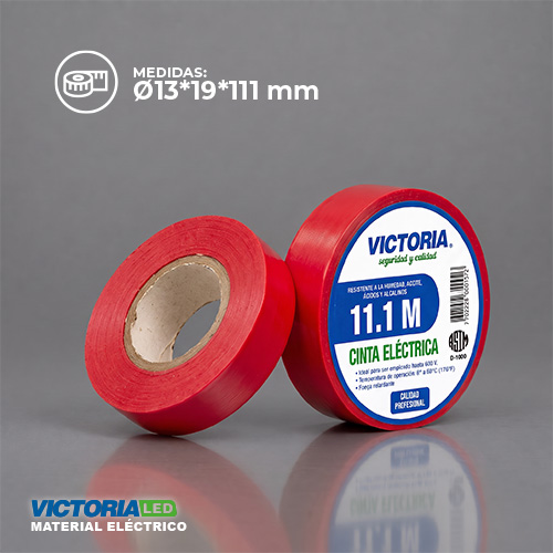 CINTA ELECTRICA ROJO 0.13X19X11.1M FUEGO RETARDANTE 250U