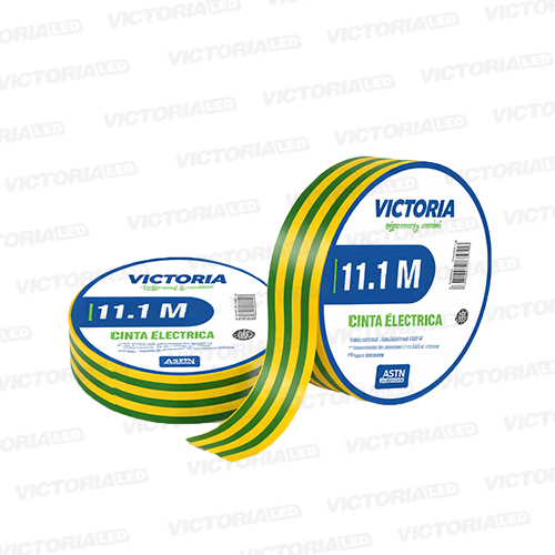 CINTA ELECTRICA VERDE AMARILLO 0.13X19X11.1M FUEGO RETARDANTE 250U