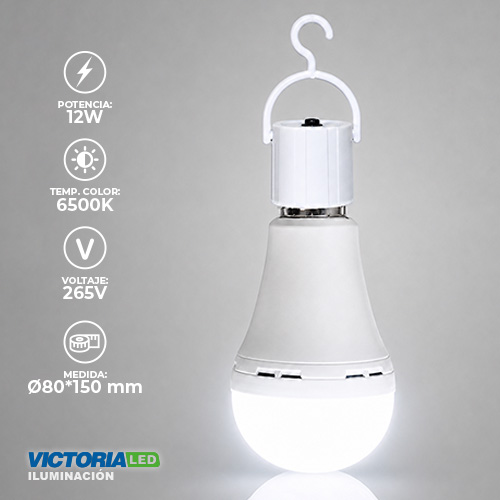FOCO LED EMERGENCIA 12W 6500K 100U/C
