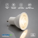 FOCO LED GU10 7W 100-140V 3000K 100U/C