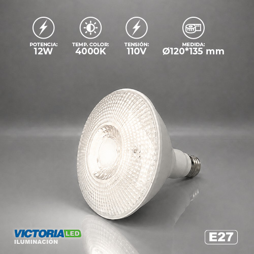 FOCO LED PAR38 12W IP65 110V 4000K 12U/C