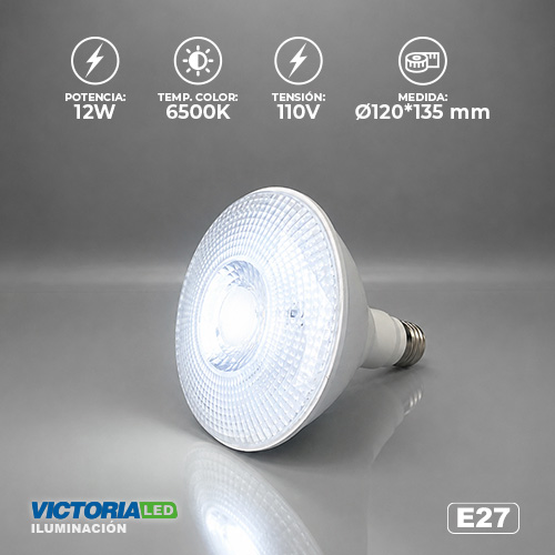 FOCO LED PAR38 12W IP65 110V 6500K 12U/C