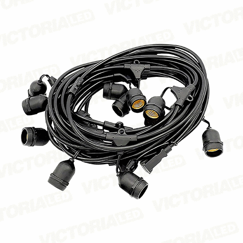 GUIRNALDA E27*150 100M IP65 110V NEGRO