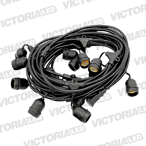 GUIRNALDA E27*24 16M IP65 110V NEGRO 8U/C