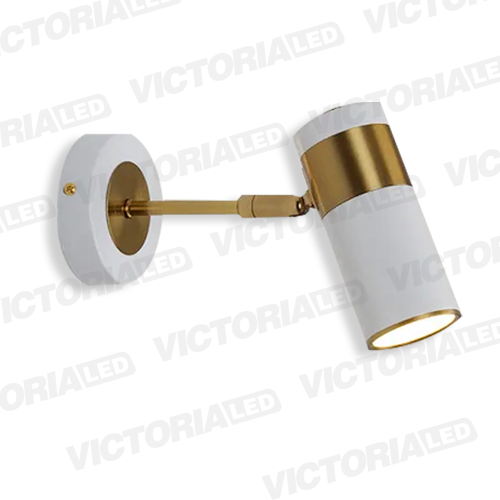 LAMPARA DECORATIVA 1*GU10 METAL BLANCO DORADO