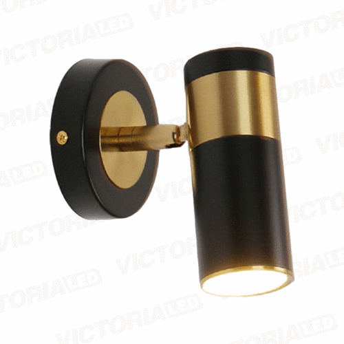 LAMPARA DECORATIVA 1*GU10 METAL NEGRO DORADO