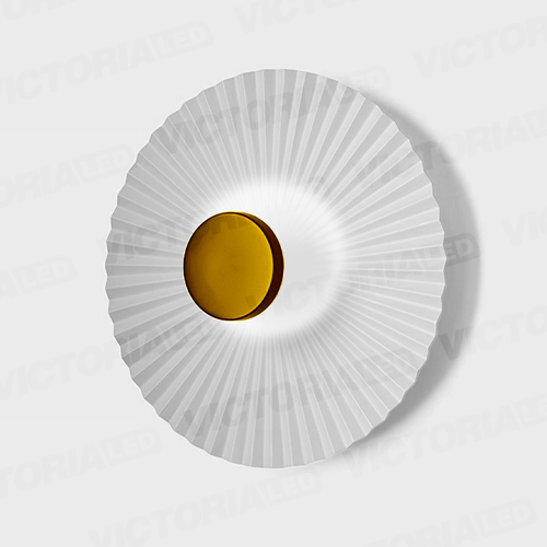 LAMPARA DECORATIVA DE PARED LED METAL DORADO