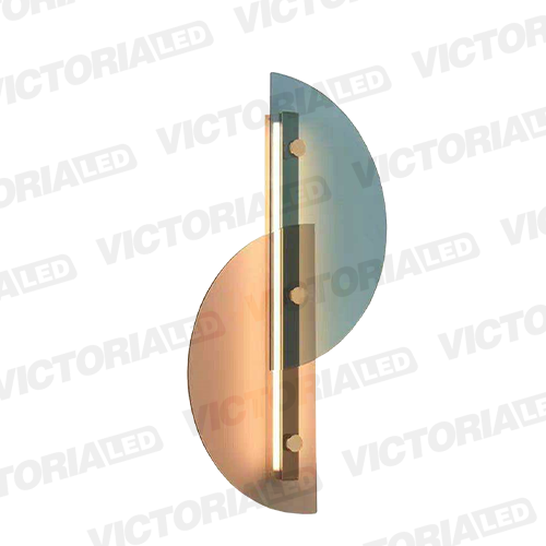 LAMPARA DECORATIVA DE PARED LED METAL GRAY AMBAR