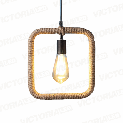 LAMPARA DECORATIVA DE TECHO 1*E27 METAL NEGRO