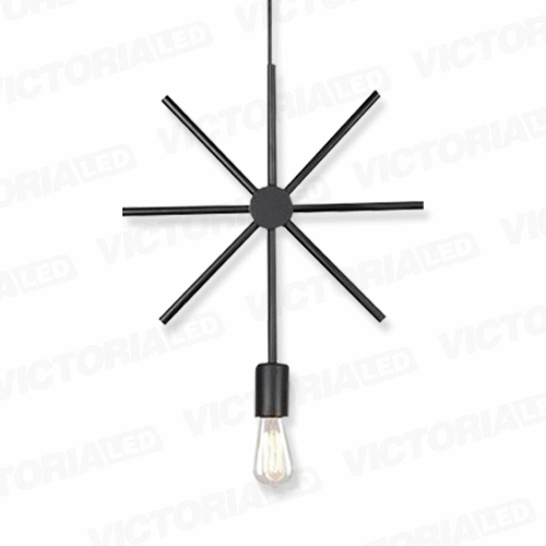 LAMPARA DECORATIVA DE TECHO 1*E27 METAL NEGRO