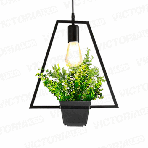 LAMPARA DECORATIVA DE TECHO 1*E27 METAL NEGRO