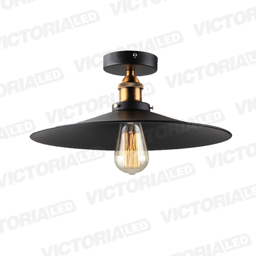 LAMPARA DECORATIVA DE TECHO 1*E27 METAL NEGRO