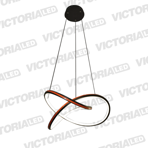 LAMPARA DECORATIVA DE TECHO LED 34W 3000K ALUM/ACRILICO BLACK