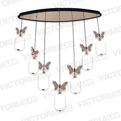LAMPARA DECORATIVA DE TECHO LED METAL/ACRILICO GOLD