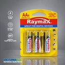 PILAS AA RAYMAX ALCALINAS 1.5V X 4 (12PZASXCAJA)