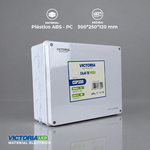 VICTORIA LED CAJA DE PASO 300X250X120MM 20U/C