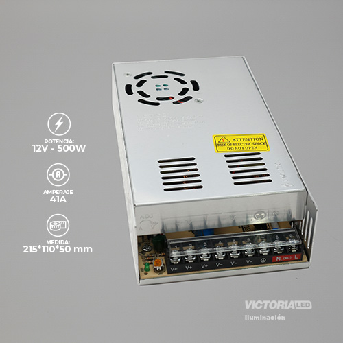 VICTORIA LED FUENTES DE PODER 12V 500W 110-220V