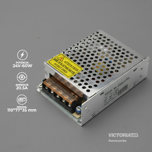VICTORIA LED FUENTES DE PODER 24V 60W 100-265V