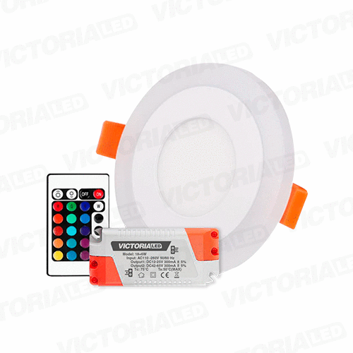 PANEL DOBLE VICTORIA EMP RED 12W+4W RGB C/R 40U/C