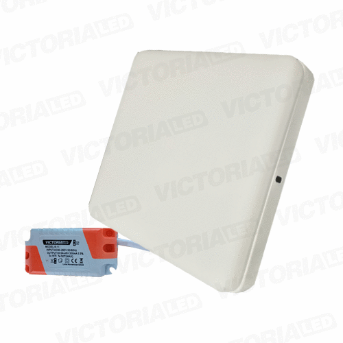 VICTORIA LED PANEL SIN BORDE 18W SOBREPUESTO CUADRADO 40U/C