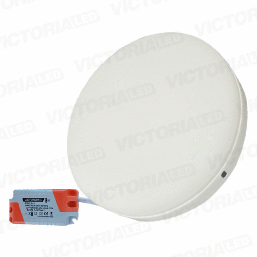 VICTORIA LED PANEL SIN BORDE 36W SOBREPUESTO REDONDO 10U/C